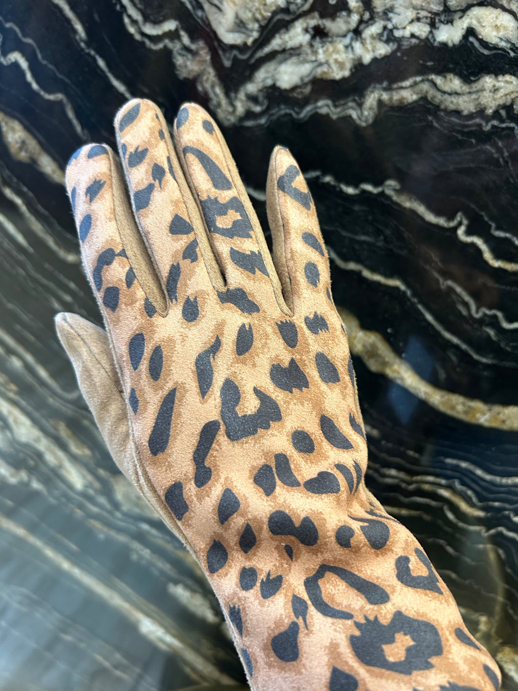 GUANTES ANIMAL PRINT CAMEL