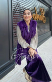 CHALECO PIEL PURPURA