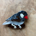 BROCHE PAJARO GRIS
