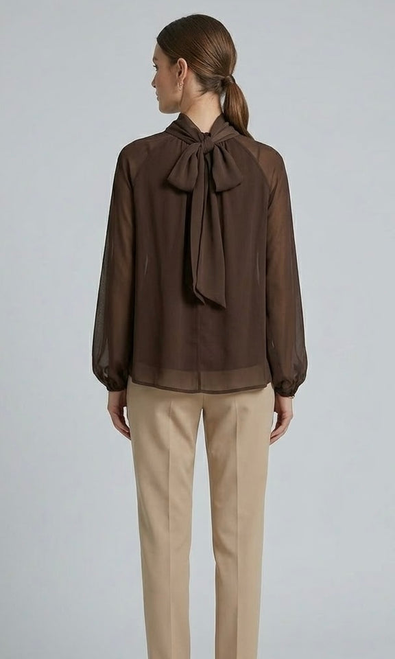 BLUSA PARIS MARRON CHOCOLATE