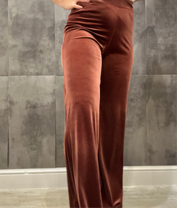 PANTALON DE TERCIOPELO TERRACOTA