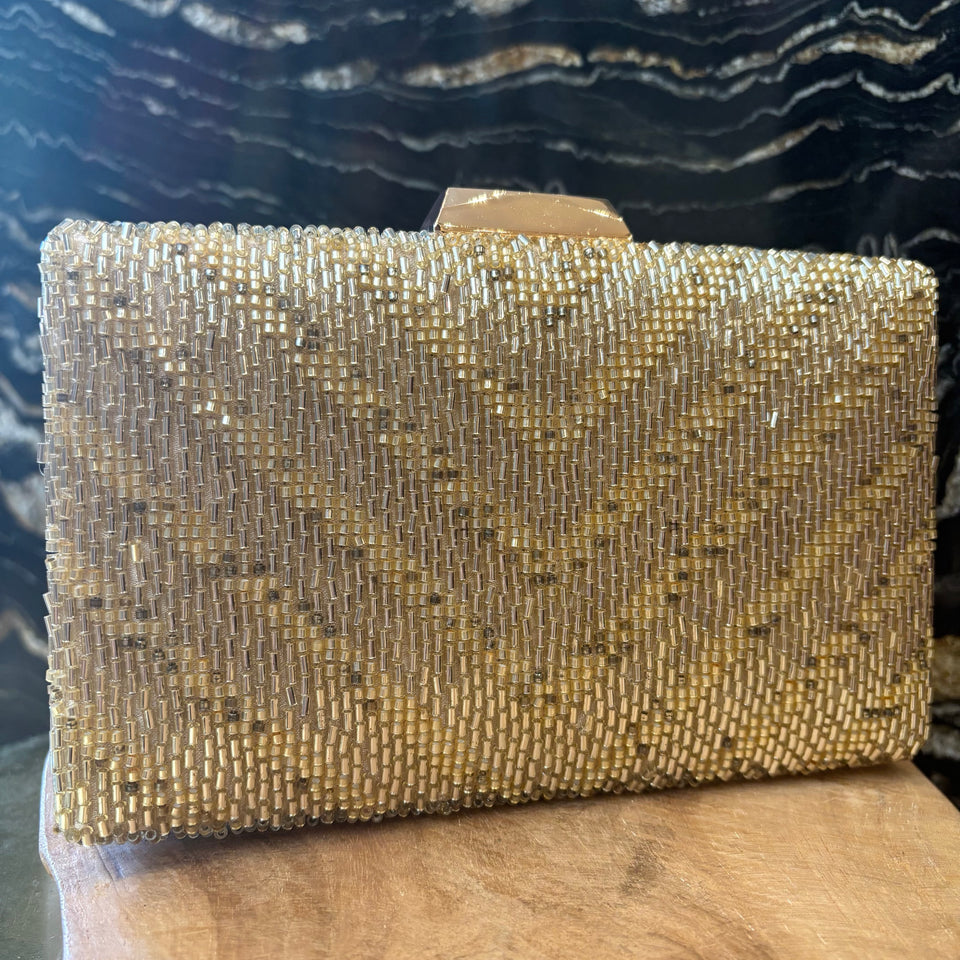 CLUTCH DE FIESTA DORADO BRILLOS
