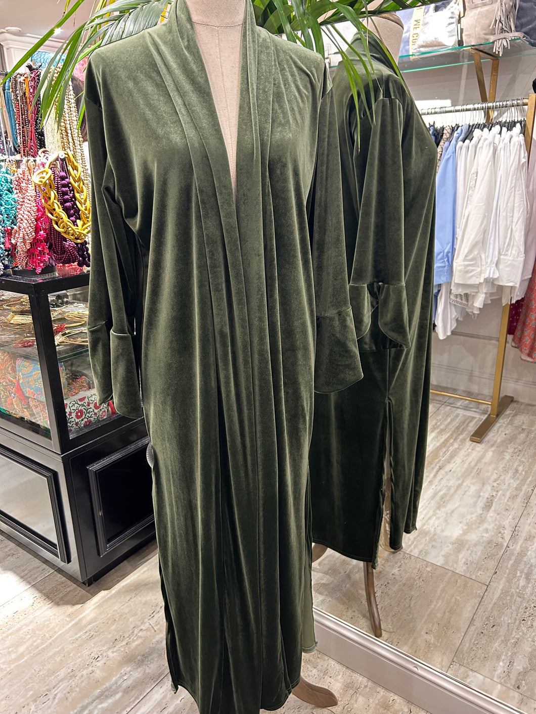 KIMONO TERCIOPELO VERDE