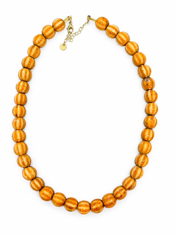 CADENA CERAMICA BOLAS NARANJAS