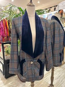 BLAZER CUADROS AZUL MARINO