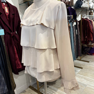 BLUSA VOLANTES BEIGE