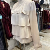 BLUSA VOLANTES BEIGE