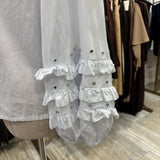 BLUSA BLANCA VOLANTES EN MANGA