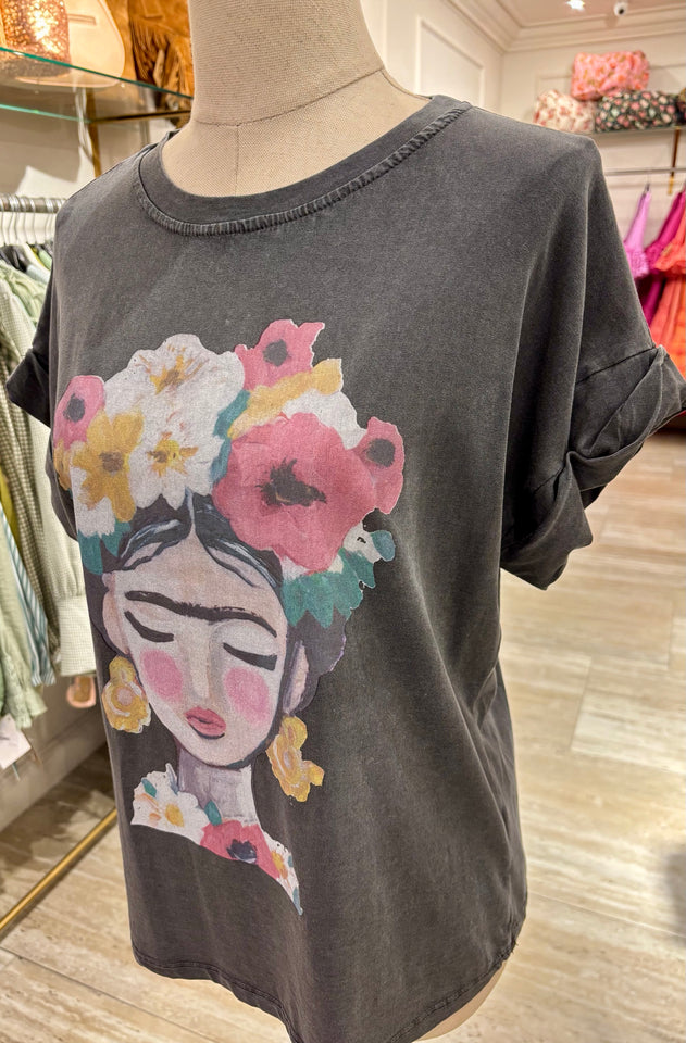 CAMISETA FRIDA GRIS