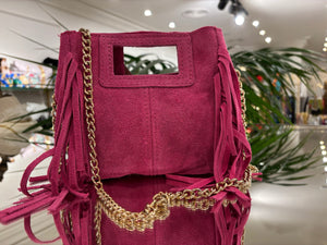 BOLSO DE FLECOS MINI FUCSIA