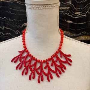 COLLAR CORAL ROJO SIMPLE