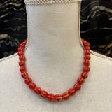 COLLAR DE CERAMICA BOLAS ROJO