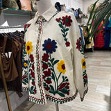 CHAQUETA BORDADA FLORES