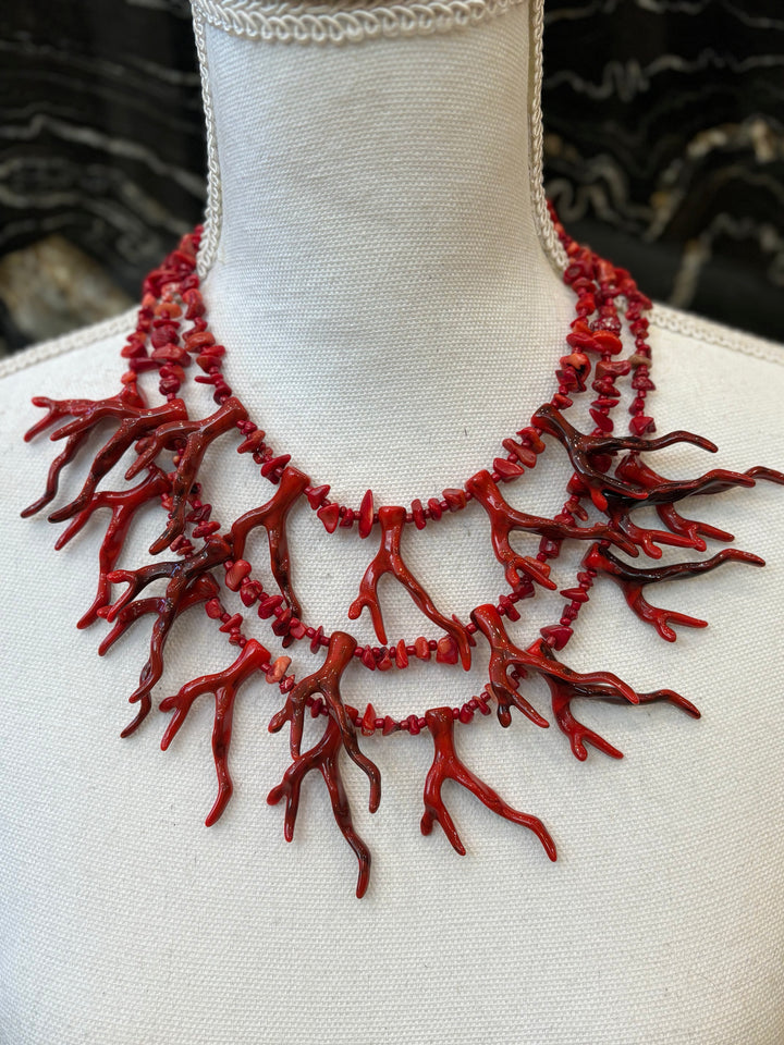 COLLAR CORAL ROJO