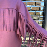 SUDADERA OVERSIZE FLECOS BURDEOS