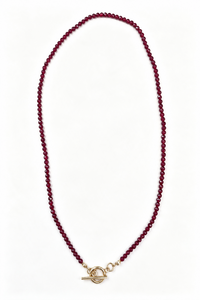 COLLAR PIEDRAS BURDEOS