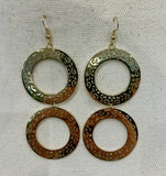 PENDIENTE DOBLE ARO DORADO