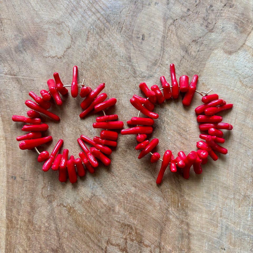 AROS CORAL ROJO