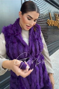CHALECO PIEL PURPURA