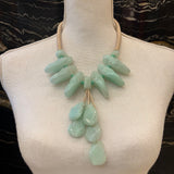 COLLAR PIEDRAS VERDE AGUA