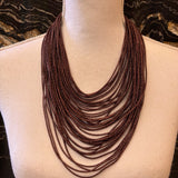 COLLAR CUERDAS MARRONES