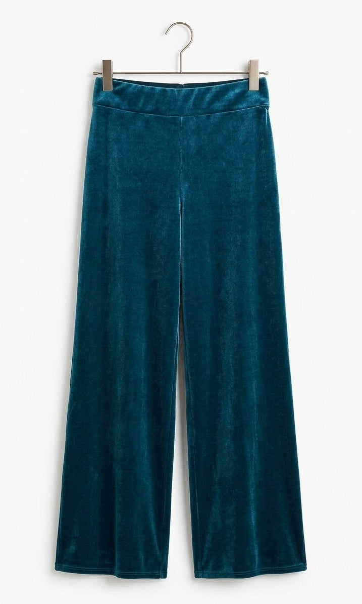 PANTALON TERCIOPELO AZUL PETROLEO