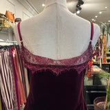 LENCERO TERCIOPELO BURDEOS