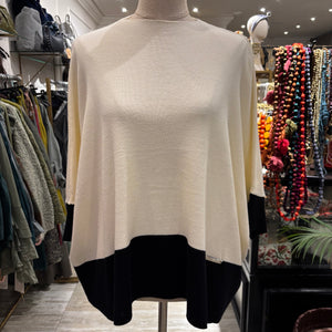 JERSEY AMPLIO BEIGE CON FRANJA NEGRA