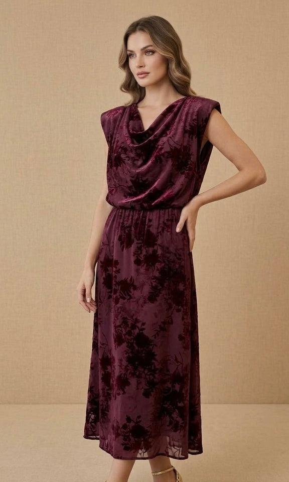 VESTIDO BARCELONA BURDEOS
