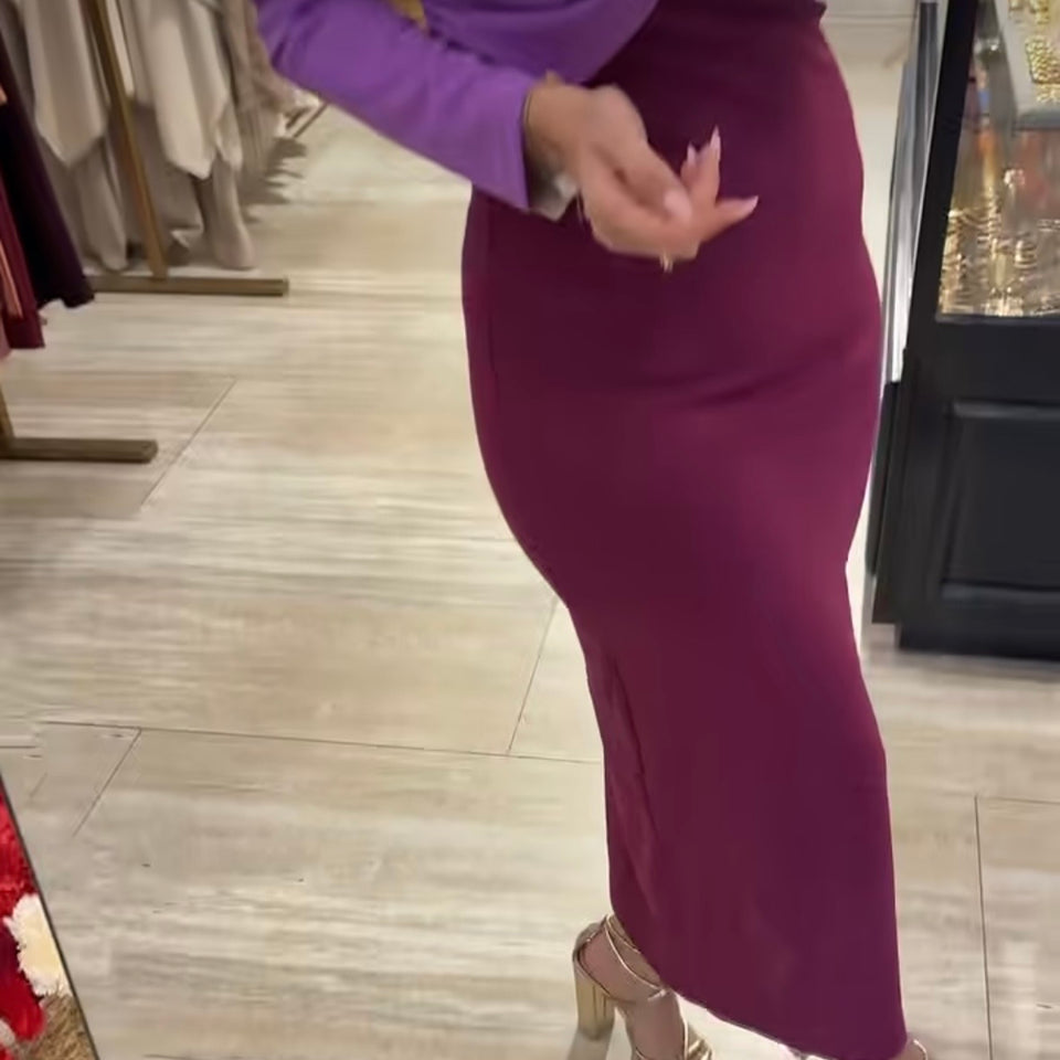 VESTIDO BICOLOR MALVA BUGANVILLA