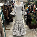 TRAJE FLAMENCA LISO BLANCO