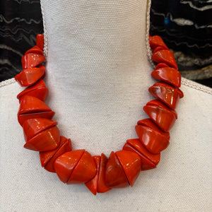 COLLAR CUENTAS GRANDES NARANJA