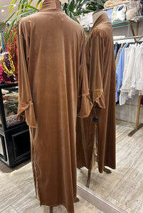 KIMONO TERCIOPELO CAMEL