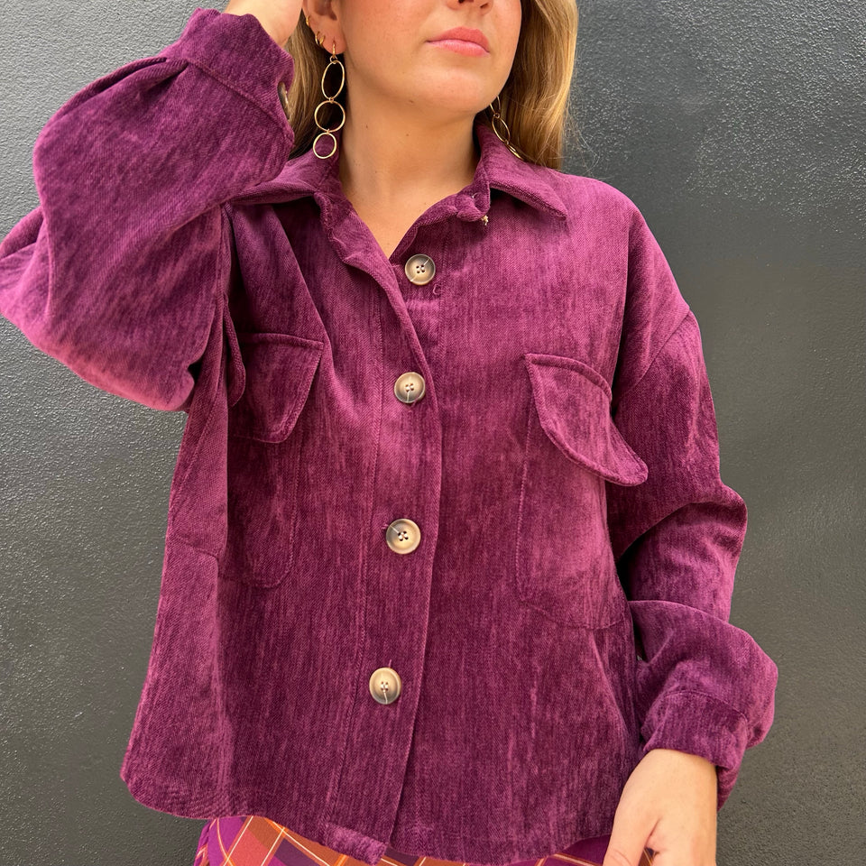 CHAQUETA CHENILLA DOS BOLSILLOS