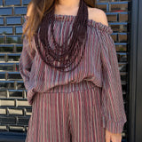 CONJUNTO RAYAS TONOS MARRONES