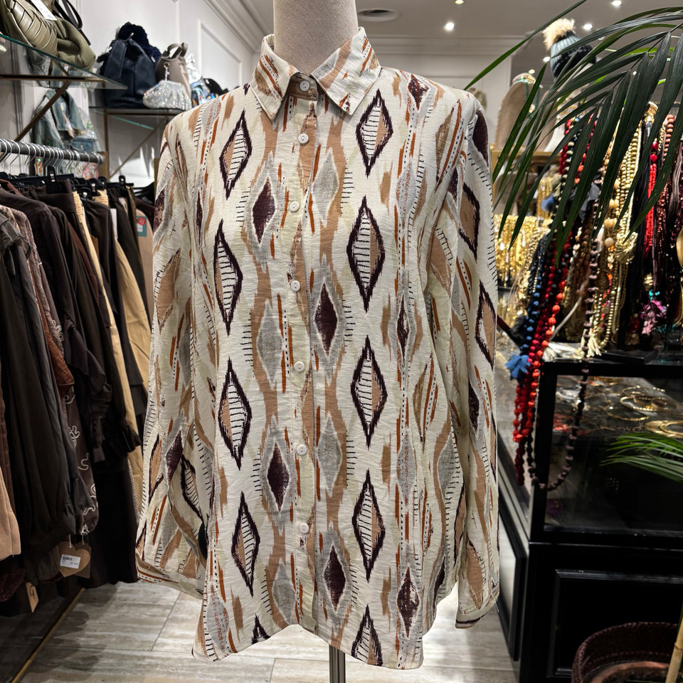 CAMISA ESTAMPADA ROMBOS