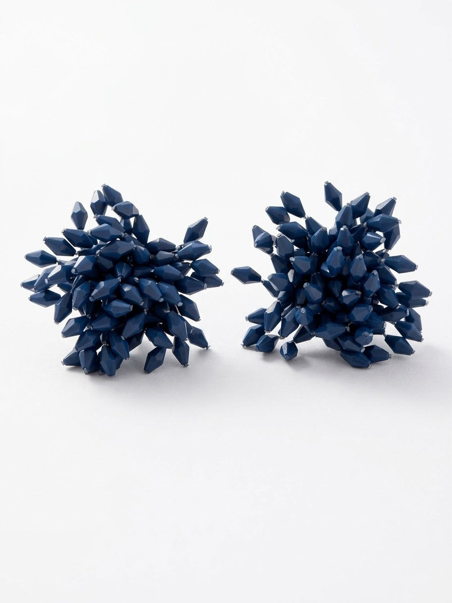 PENDIENTE POMPON AZUL
