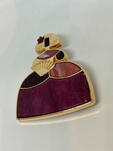 BROCHE MENINA ROSA