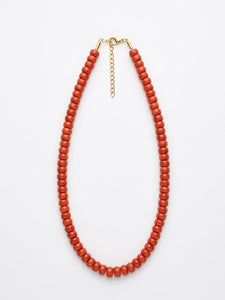 COLLAR BOLA PLANA NARANJA