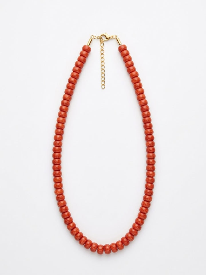COLLAR BOLA PLANA NARANJA