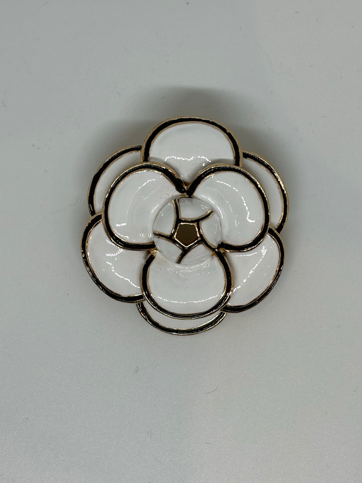 BROCHE ESMALTADO BLANCO