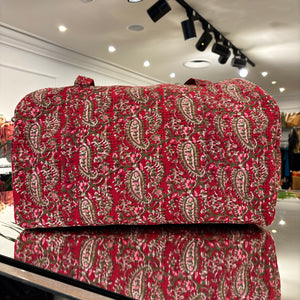 BOLSA ESTAMPADA FONDO ROJO CACHEMIRE