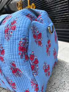 BOLSA ESTAMPADA FONDO AZUL