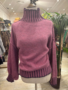 JERSEY ROSA CON PESPUNTES