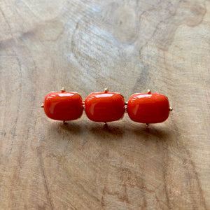 BROCHE CUADRADO NARANJA