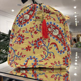 BOLSA ESTAMPADA FONDO MOSTAZA