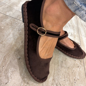 BAILARINA DE TERCIOPELO MARRON