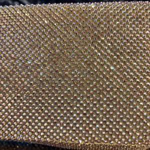 CARTERA DE SOBRE CON BRILLOS DORADO