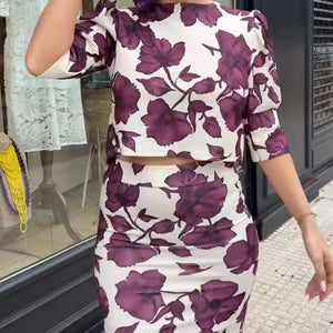 CONJUNTO DE FALDA ESTAMPADO