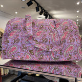 BOLSA ESTAMPADA FONDO MALVA